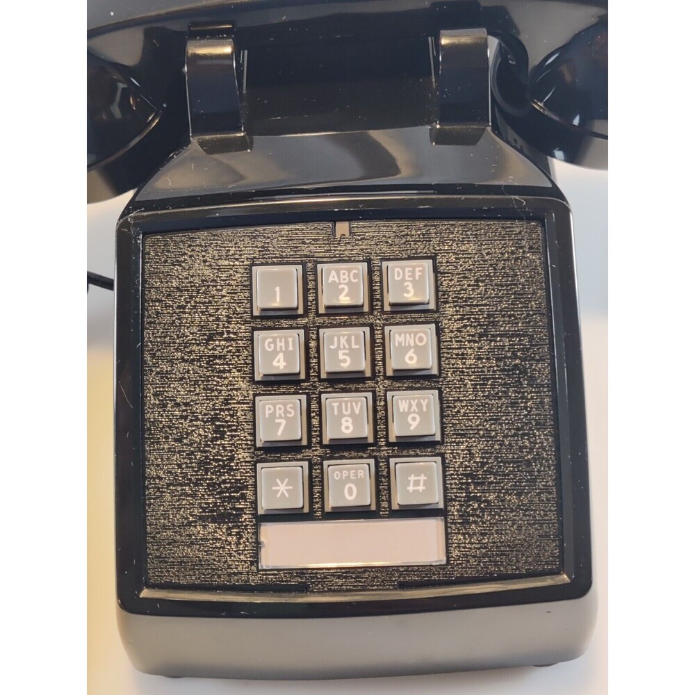 Vintage Cortelco 250000-VBA-20MD Black Push Button Telephone Desktop Phone USA - Picture 2 of 13